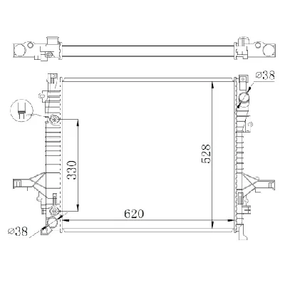 Hladnjak, hlađenje motora NRF NRF 550019 IC-G0R2EZ