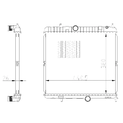 Hladnjak, hlađenje motora NRF NRF 550021 IC-G0R2F1