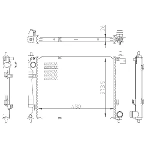 Hladnjak, hlađenje motora NRF NRF 550033 IC-G0R2FD