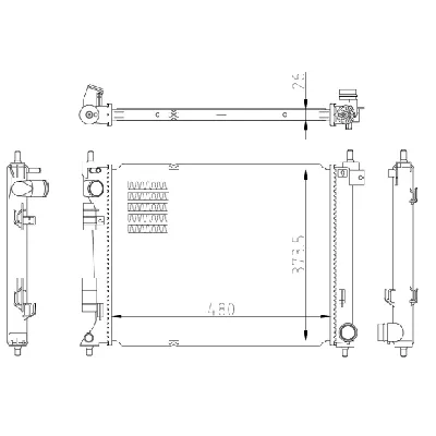 Hladnjak, hlađenje motora NRF NRF 550033 IC-G0R2FD