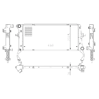 Hladnjak, hlađenje motora NRF NRF 550034 IC-G0R2FE