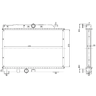 Hladnjak, hlađenje motora NRF NRF 55306 IC-AE57F6