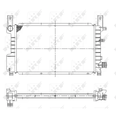 Hladnjak, hlađenje motora NRF NRF 55314 IC-AE57FB