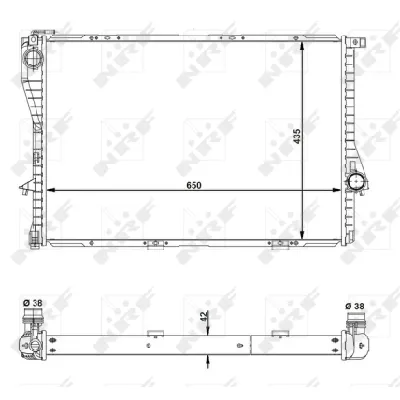 Hladnjak, hlađenje motora NRF NRF 55322 IC-AE5802