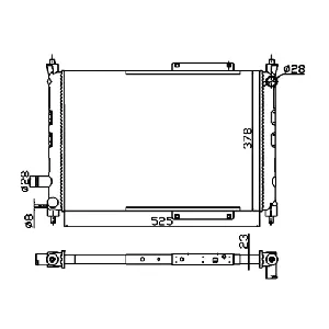 Hladnjak, hlađenje motora NRF NRF 55326A IC-DEB3D4