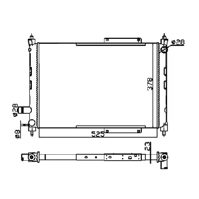 Hladnjak, hlađenje motora NRF NRF 55326A IC-DEB3D4