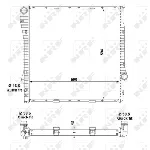 Hladnjak, hlađenje motora NRF NRF 55328 IC-AE5808