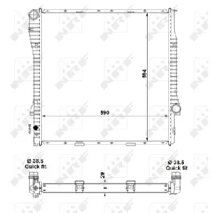 Hladnjak, hlađenje motora NRF NRF 55330 IC-C3CA7C