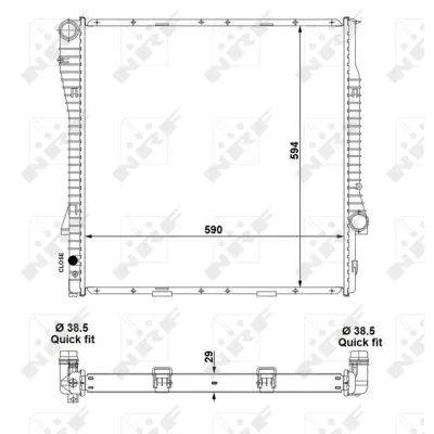 Hladnjak, hlađenje motora NRF NRF 55330 IC-C3CA7C