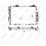 Hladnjak, hlađenje motora NRF NRF 55333 IC-AE580C