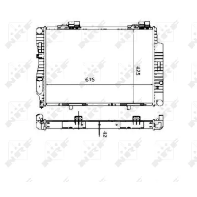 Hladnjak, hlađenje motora NRF NRF 55333 IC-AE580C