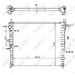 Hladnjak, hlađenje motora NRF NRF 55334 IC-C3C9C8