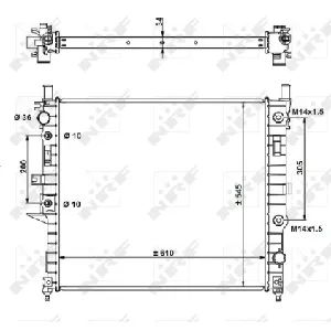 Hladnjak, hlađenje motora NRF NRF 55334 IC-C3C9C8