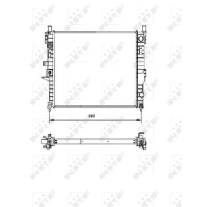 Hladnjak, hlađenje motora NRF NRF 55335 IC-AE580D