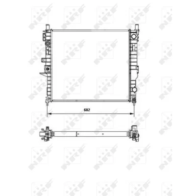 Hladnjak, hlađenje motora NRF NRF 55335 IC-AE580D