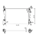 Hladnjak, hlađenje motora NRF NRF 55341A IC-D81827