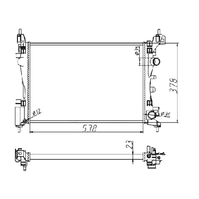 Hladnjak, hlađenje motora NRF NRF 55341A IC-D81827
