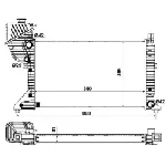 Hladnjak, hlađenje motora NRF NRF 55348A IC-DEB308