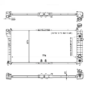 Hladnjak, hlađenje motora NRF NRF 56002 IC-D60A5D