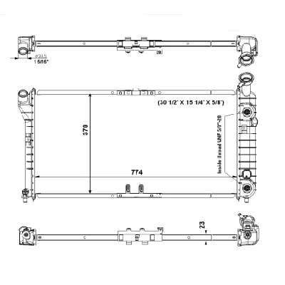 Hladnjak, hlađenje motora NRF NRF 56002 IC-D60A5D