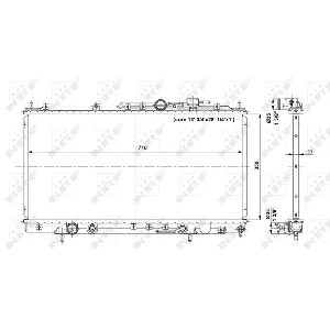 Hladnjak, hlađenje motora NRF NRF 56019 IC-D75675