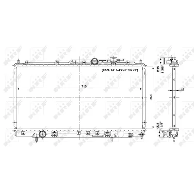 Hladnjak, hlađenje motora NRF NRF 56019 IC-D75675