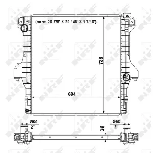 Hladnjak, hlađenje motora NRF NRF 56025 IC-D75676