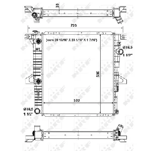 Hladnjak, hlađenje motora NRF NRF 56033 IC-D60A70