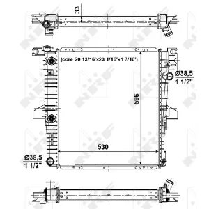 Hladnjak, hlađenje motora NRF NRF 56034 IC-D60A71