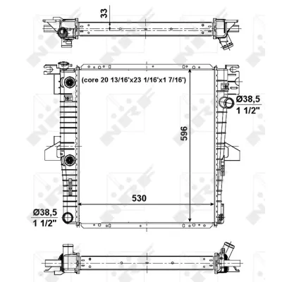 Hladnjak, hlađenje motora NRF NRF 56034 IC-D60A71