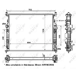 Hladnjak, hlađenje motora NRF NRF 56074 IC-D75682