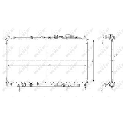 Hladnjak, hlađenje motora NRF NRF 56078 IC-D75686