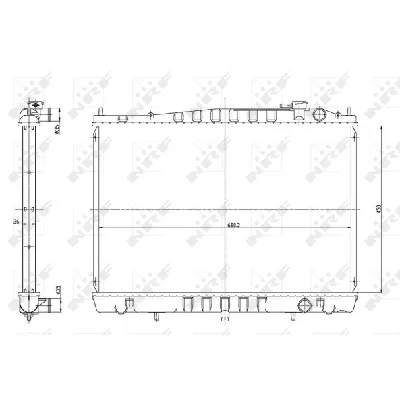 Hladnjak, hlađenje motora NRF NRF 56086 IC-D7568C