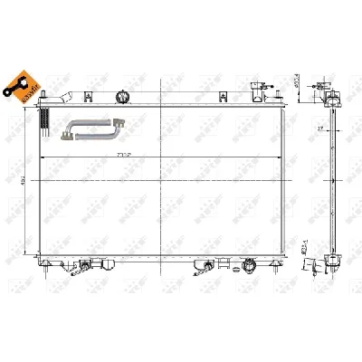 Hladnjak, hlađenje motora NRF NRF 56089 IC-D7568F