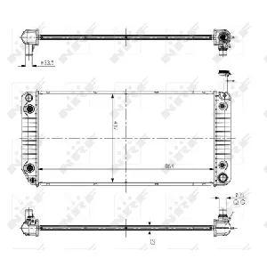 Hladnjak, hlađenje motora NRF NRF 56093 IC-DEB338
