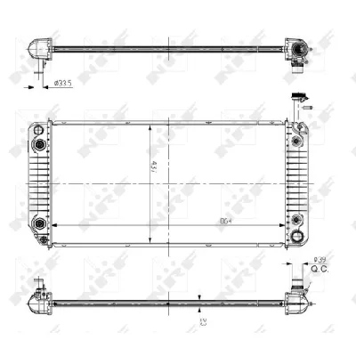 Hladnjak, hlađenje motora NRF NRF 56093 IC-DEB338