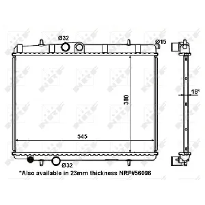 Hladnjak, hlađenje motora NRF NRF 56095 IC-D75693