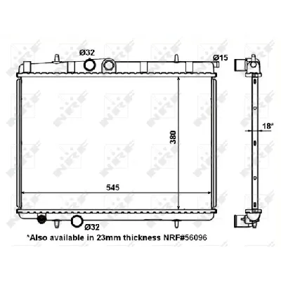 Hladnjak, hlađenje motora NRF NRF 56095 IC-D75693