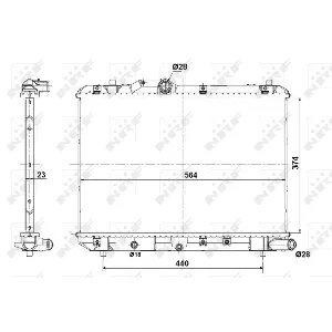 Hladnjak, hlađenje motora NRF NRF 56101 IC-D75697