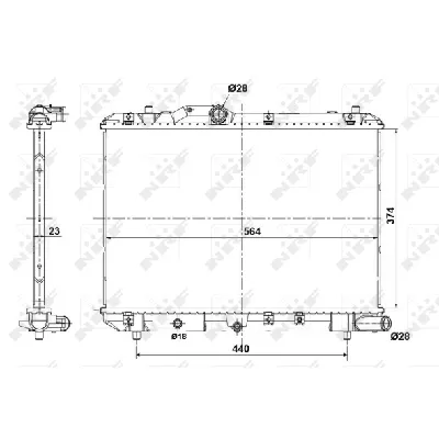Hladnjak, hlađenje motora NRF NRF 56101 IC-D75697