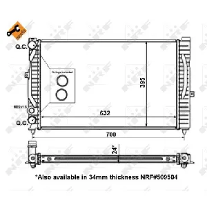 Hladnjak, hlađenje motora NRF NRF 56127 IC-D756A9