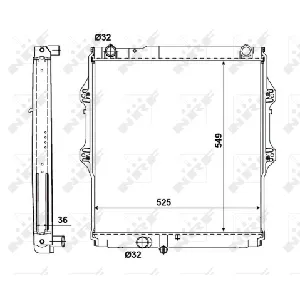 Hladnjak, hlađenje motora NRF NRF 56152 IC-DEB340