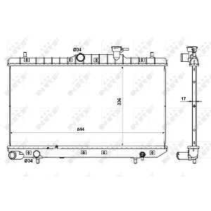 Hladnjak, hlađenje motora NRF NRF 56155 IC-DEB342