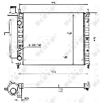 Hladnjak, hlađenje motora NRF NRF 58016 IC-AE5824