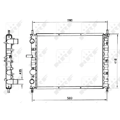 Hladnjak, hlađenje motora NRF NRF 58017 IC-AE5825