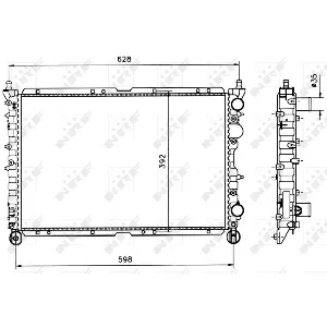 Hladnjak, hlađenje motora NRF NRF 58085 IC-AE5847