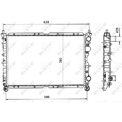Hladnjak, hlađenje motora NRF NRF 58085 IC-AE5847