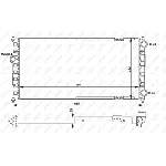 Hladnjak, hlađenje motora NRF NRF 58095 IC-AE584B