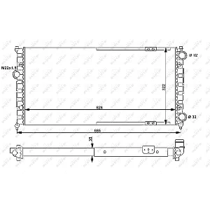 Hladnjak, hlađenje motora NRF NRF 58095 IC-AE584B