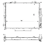 Hladnjak, hlađenje motora NRF NRF 58098 IC-AE584D